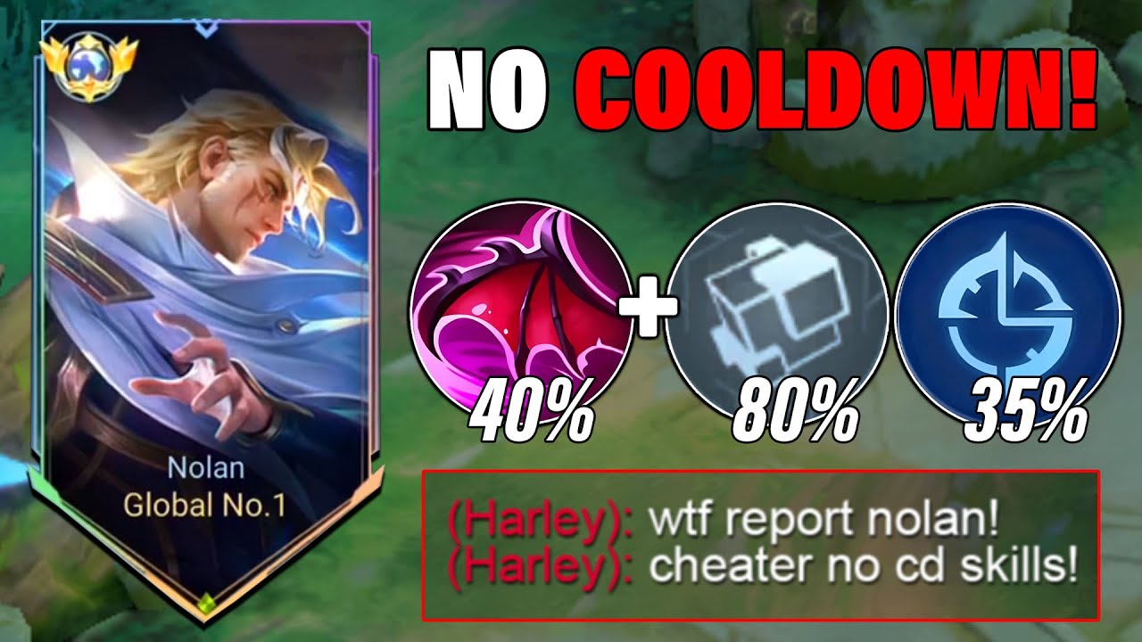 WHEN GLOBAL NOLAN ABUSE THIS NEW COOLDOWN EMBLEM AND BUILD IN SOLO RANK!! (must try!)