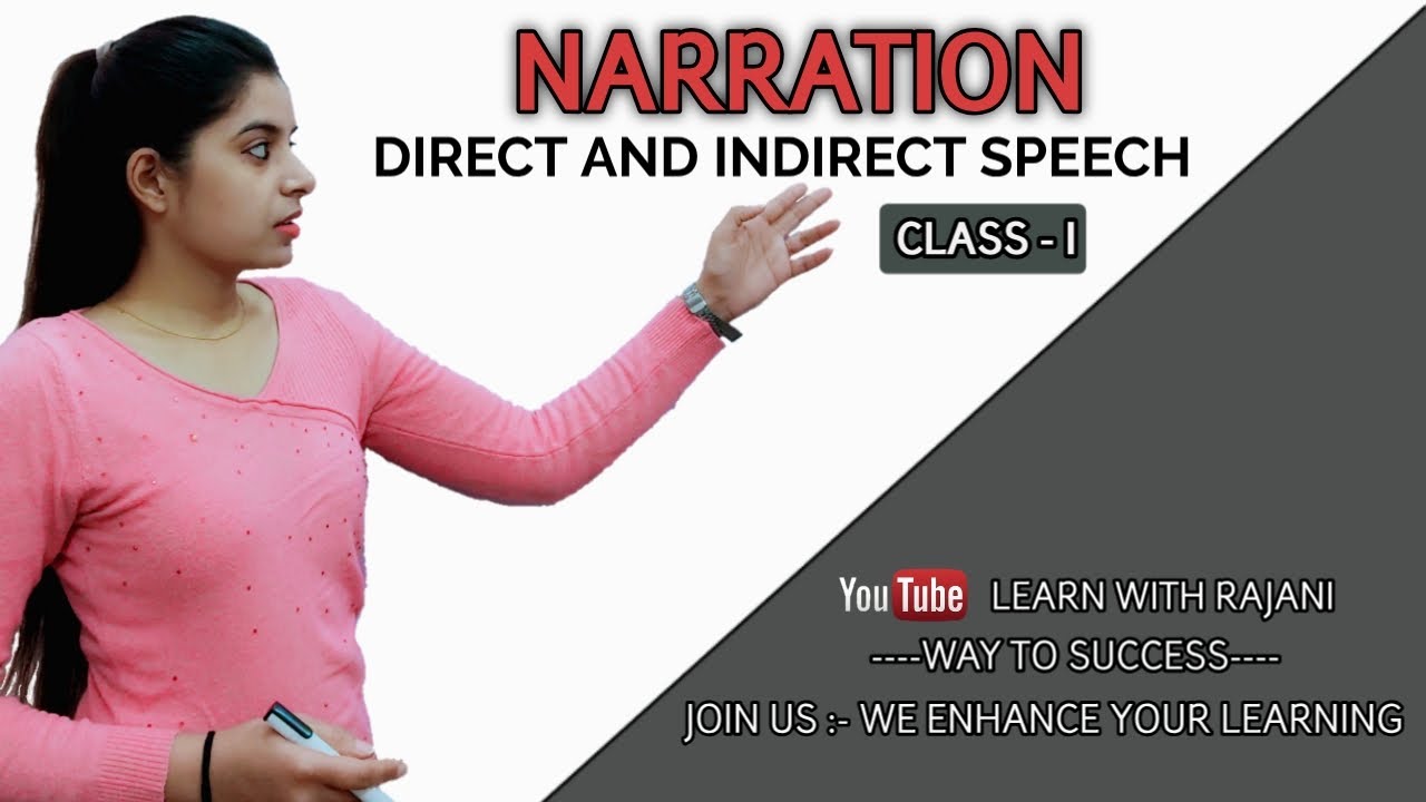 Narration।। Direct and Indirect Speech।। Learn With Rajani।। Rajani Ma'am ।।