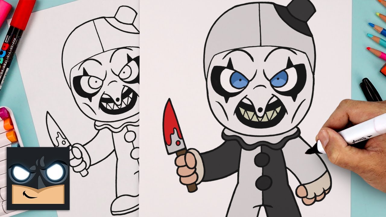 How To Draw Art the Clown 🤡 The Terrifier