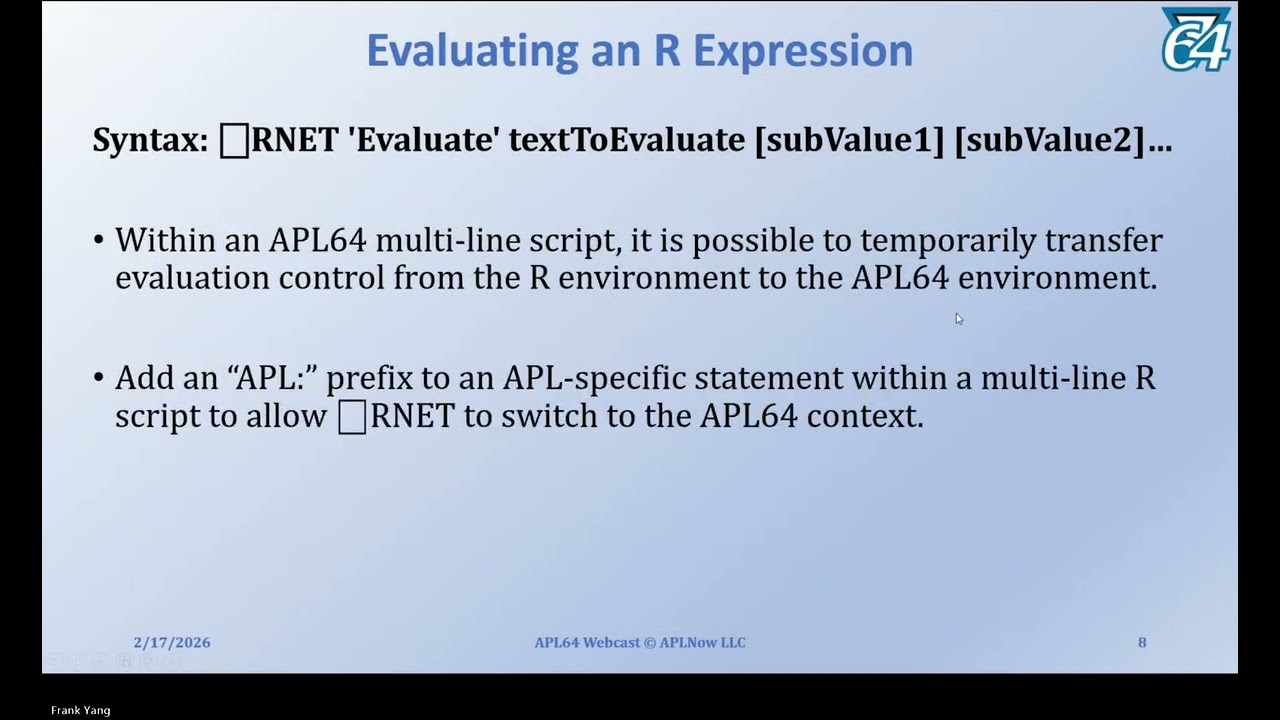 Introduction To The Apl64 2026 0 1 Update Part 2 20260217 Live Demo