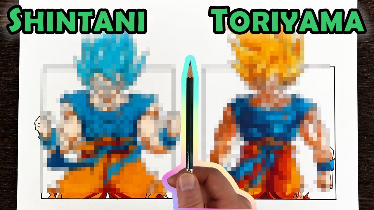 Drawing Goku in 2 Styles | Akira Toriyama and Shintani