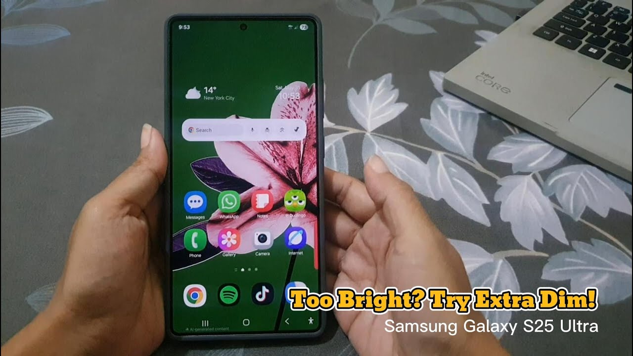 Как использовать функцию &laquo;Дополнительное снижение яркости&raquo; на Samsung Galaxy S25 Ultra: уменьшаем...