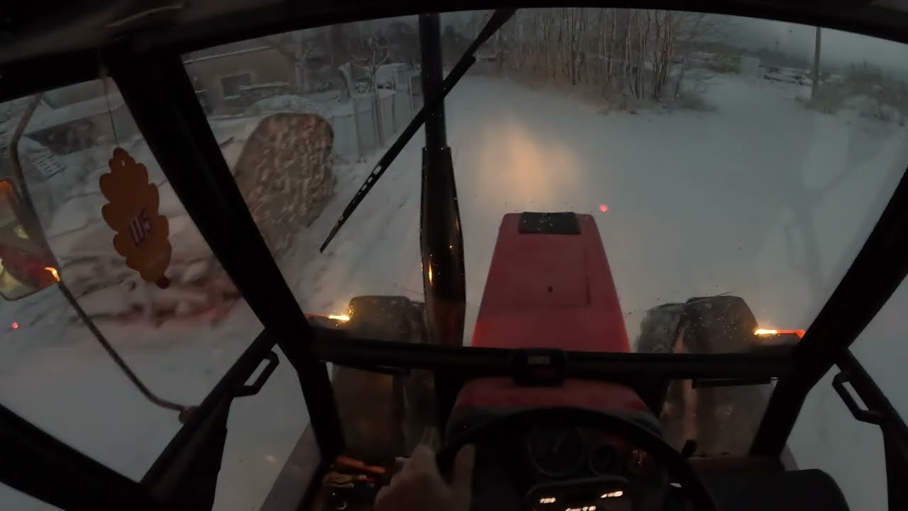 POV Zetor 5340 vyhrnování sněhu