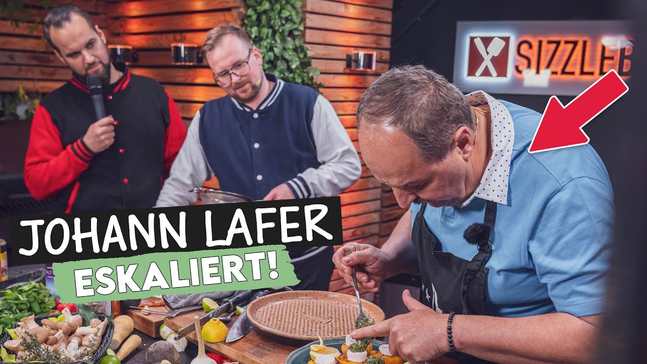 Johann Lafer zeigt im Livestream wo der Hammer hängt!