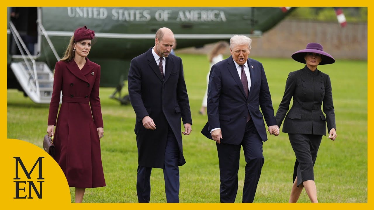 Donald Trump met by Prince and Princess of Wales at Windsor Castle