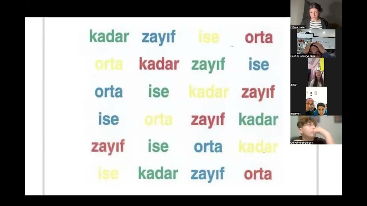 PSİKOEĞİTİM ODAKLANMA BECERİLERİ 1. OTURUM STROOP TESTİ