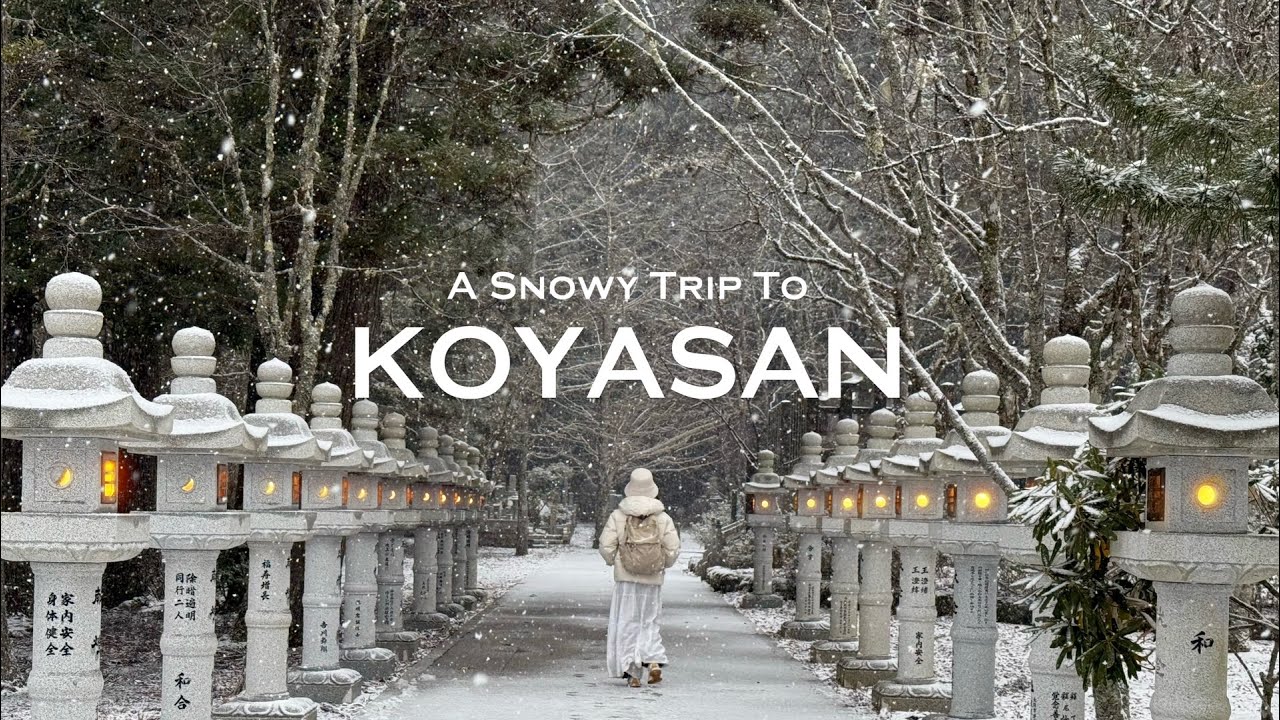 A winter getaway to Koyasan, Wakayama | ghibli-like cafes, okunoin, temple stay | JAPAN TRAVEL VLOG