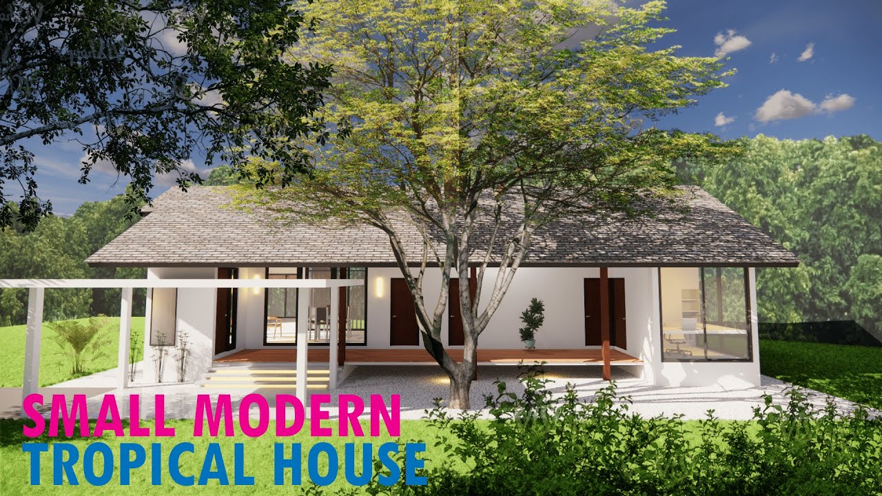 Modern Tropical House Design &ndash; 2-Bedroom Minimalist Home with Home Office | 94 sqm (1,000 sqft)