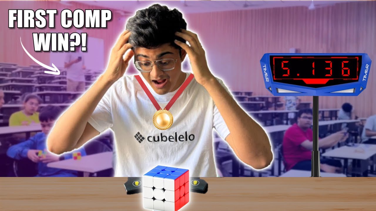Я выиграл свой первый в жизни конкурс по сборке кубика Рубика WCA!? 🇮🇳🏆