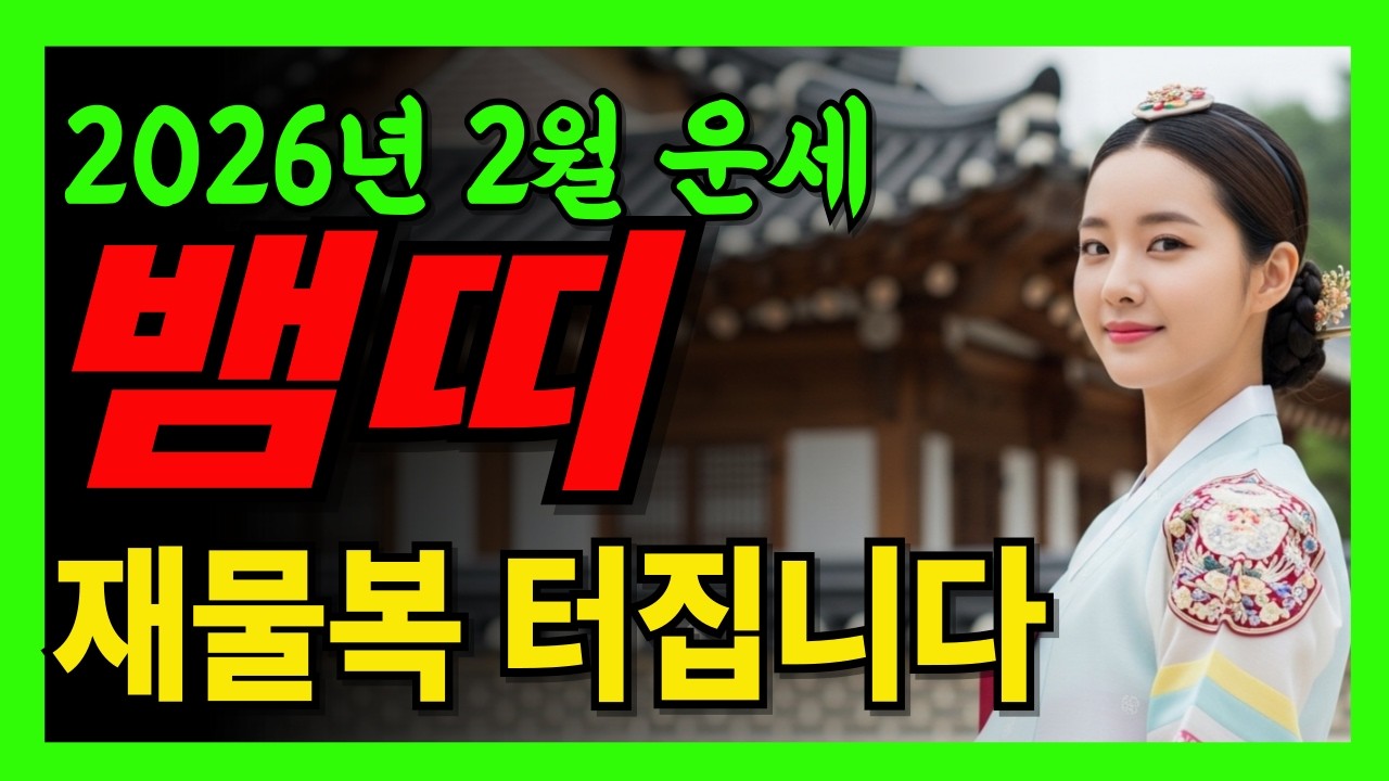 [2026년2월뱀띠]재물복터진다
