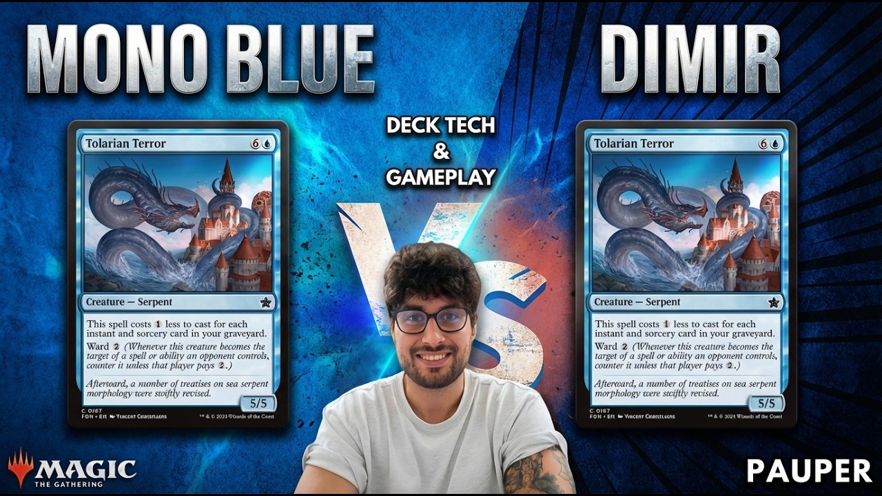MONO BLUE TERROR vs DIMIR TERROR in PAUPER [DECK TECH & GAMEPLAY] [MTGO] [MTG PAUPER] [MTG ITA]
