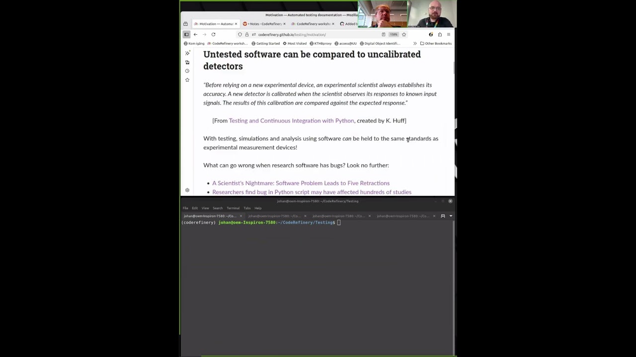 8.2 Automated Testing - CodeRefinery 2025 Sep