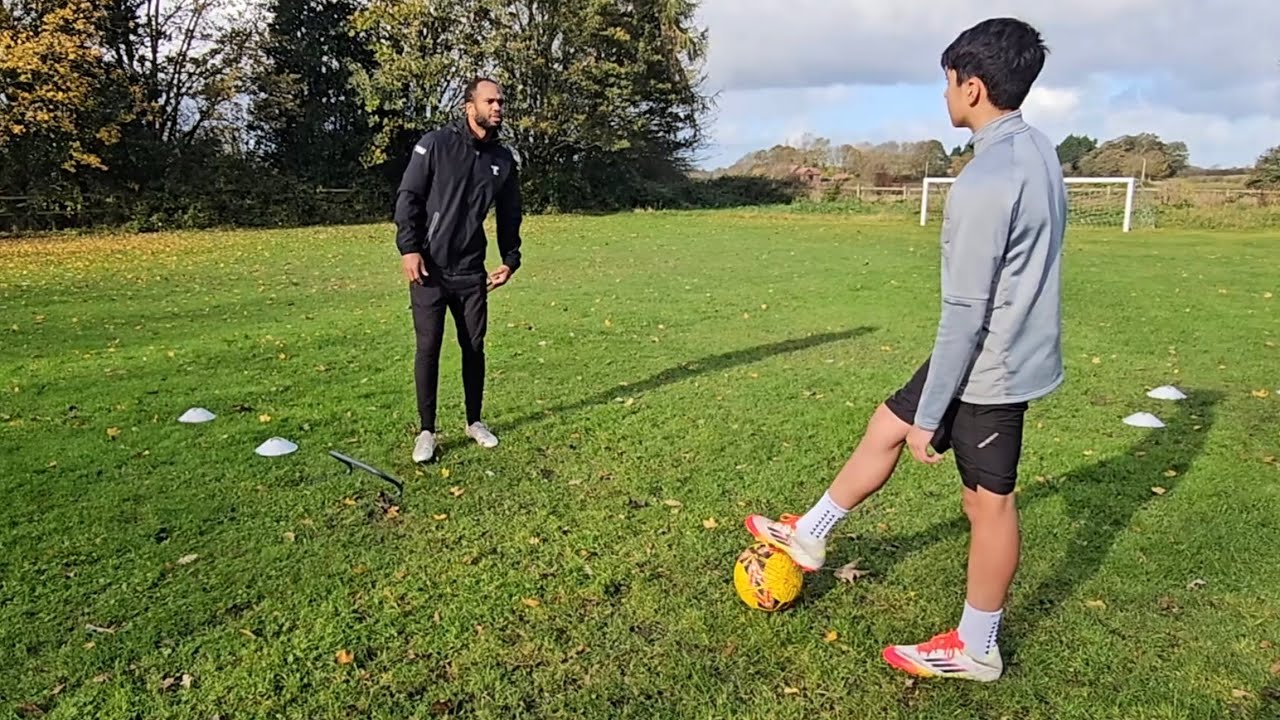 Freddie Page training with ex-pro Nathan Delfouneso (Aston Villa, Blackpool, Bolton etc) 29-10-25 ⚽️