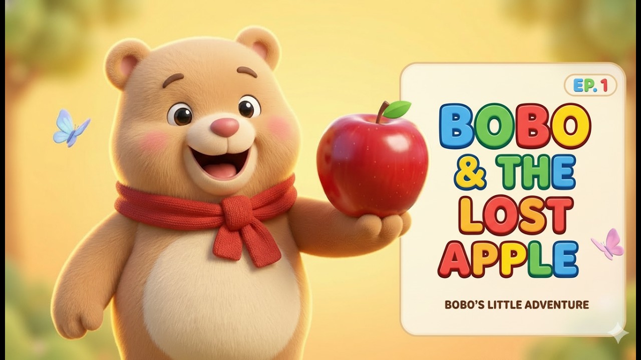 Bobo and the Lost Apple | Never Give Up Story for Kids