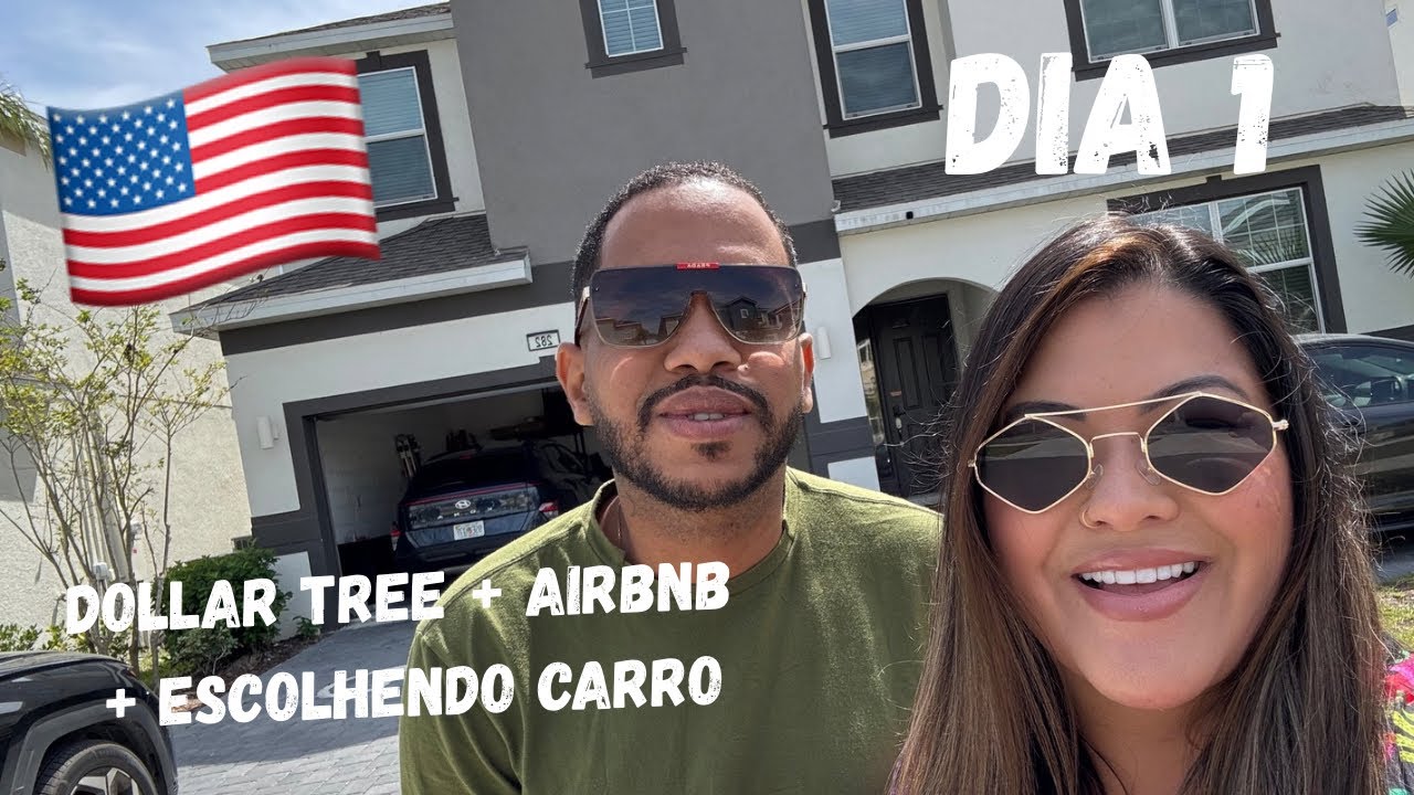 CHEGAMOS ORLANDO 🇺🇸 Vlog Dia 01 - Escolhendo Carro, Airbnb, Dollar Tree