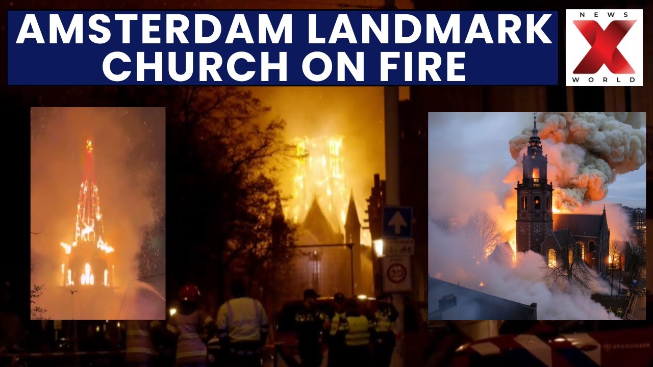 Amsterdam&rsquo;s Historic Vondelkerk Church Engulfed In Flames During New Year's Celebrations | NYE 2026