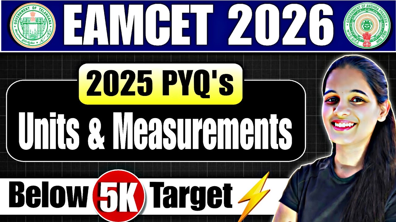 EAPCET 2026 🔥| +1 Mark Pakka ‼️| Units and Measurements 2025 PYQ's | TS & AP EAMCET| EAPCET Physics