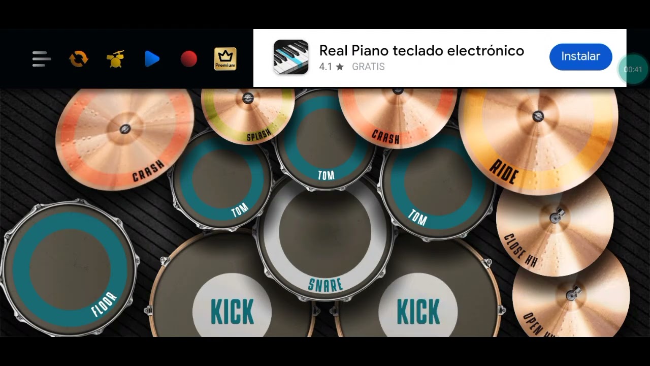 Real Drum Tocando La Bateria Ritmo Rock