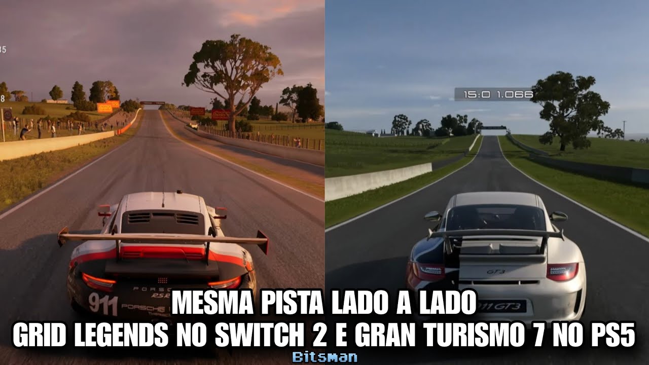 A MESMA pista: Switch 2 vs PS5 😳 Diferença é GRANDE?