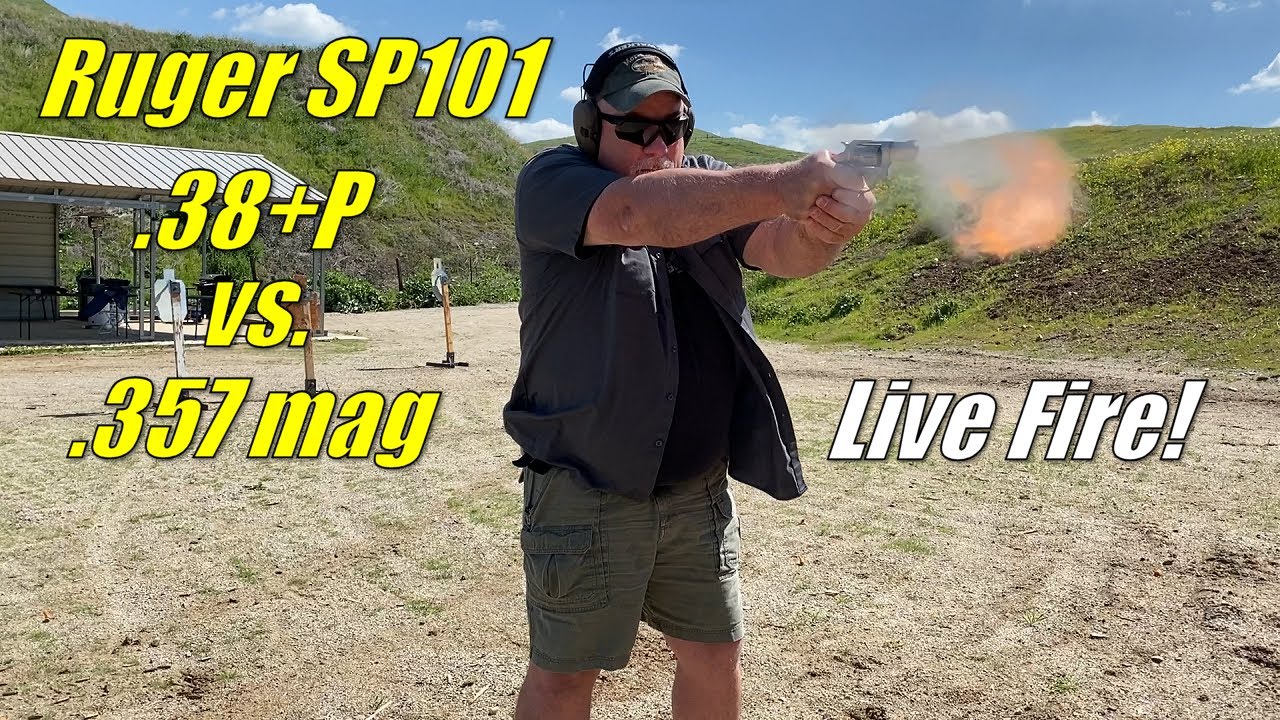 Ruger SP101 — .38+P против .357 Mag Live Fire