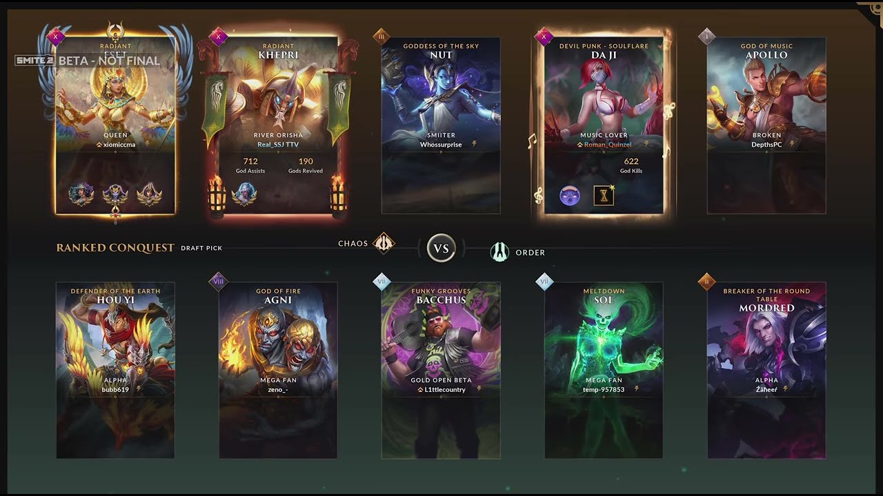 SMITE 2 Ranked Gold Eset Mid