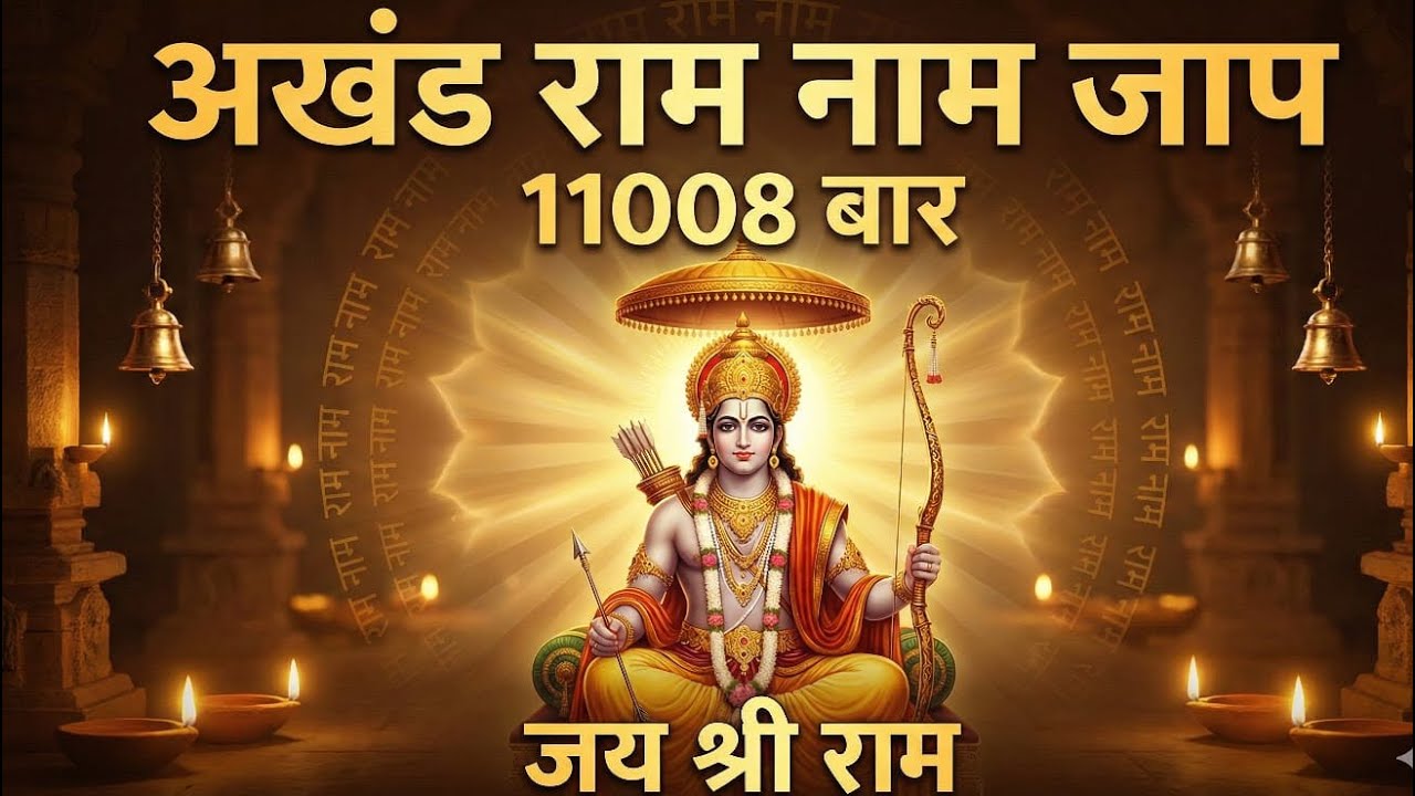अखंड राम नाम 11000 जाप | Shri Ram Naam Jaap | Ram Ram Chanting | श्री राम नाम जाप |