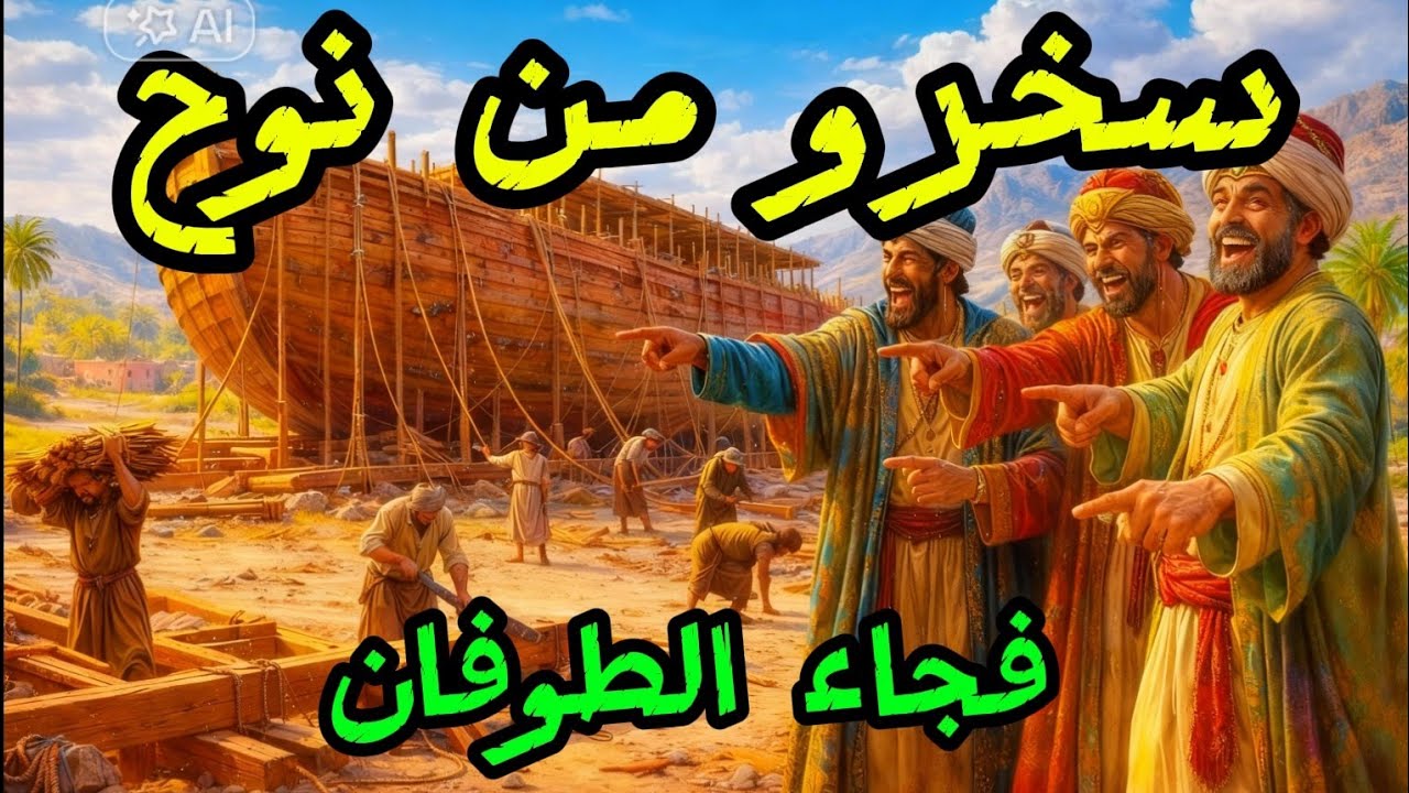 قصة النبي نوح| صبر قرون  سخروا منه😰  جاء الطوفان ⚡🌪️ 
