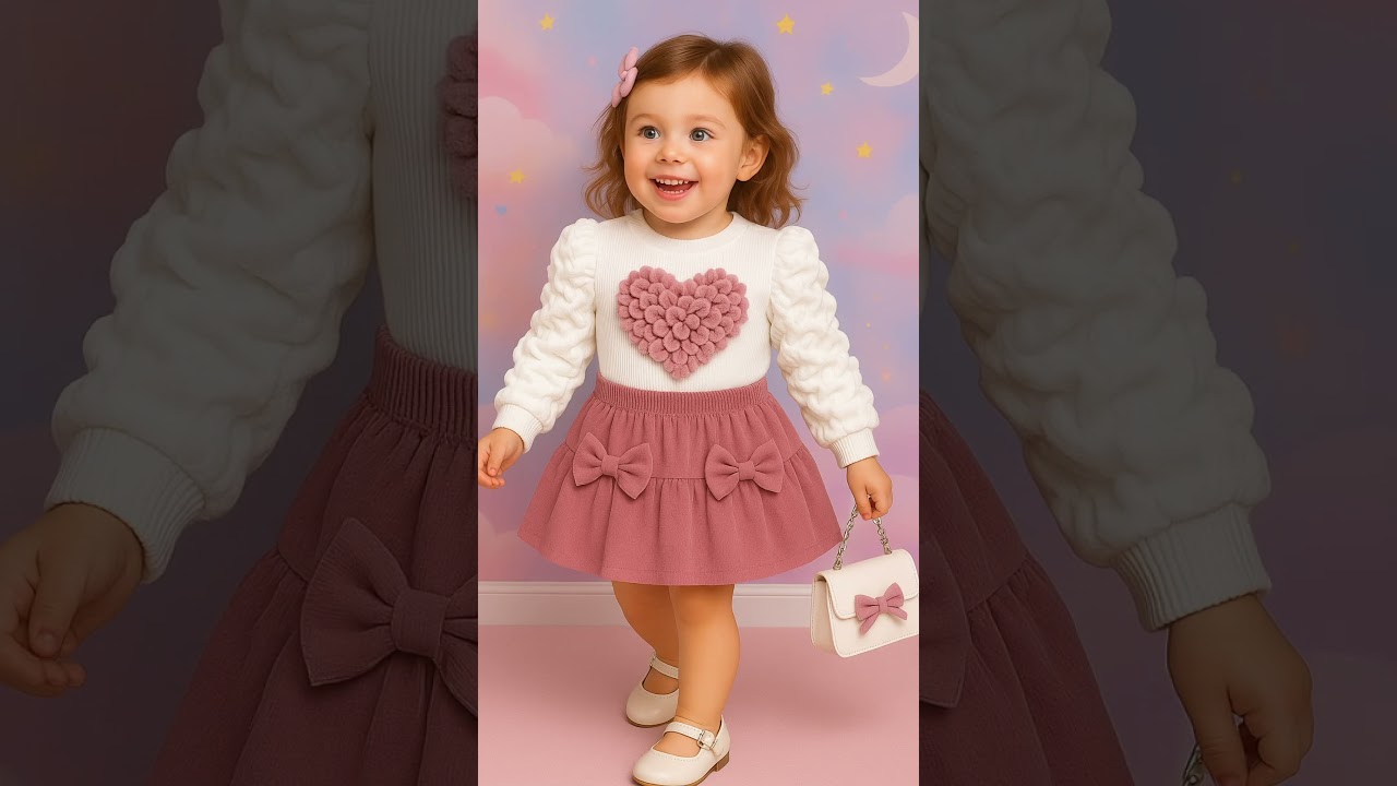 Conjunto Infantil Menina | Roupa Infantil menina Estilosa com La&ccedil;o e Bolsa