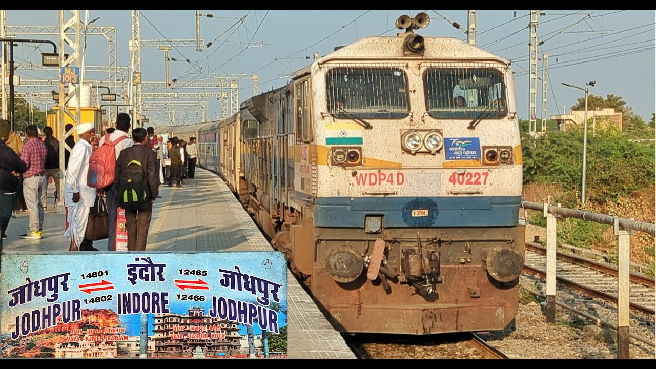 Marwar Jn to Jodhpur by Indore Express | Loco Reversal, 2 Overtakes, & Last Diesel Journey