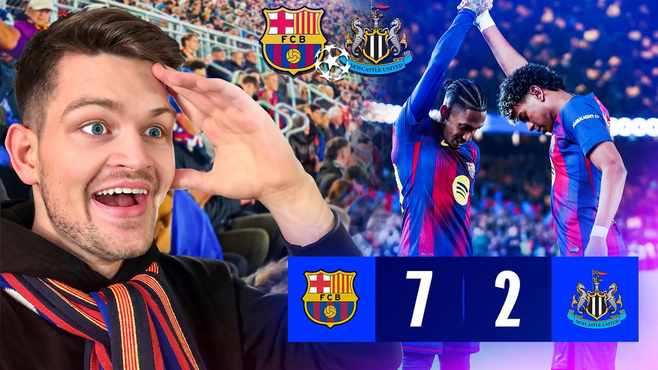 UN MATCH DE DINGUE AU CAMP NOU ! - (Vlog Barcelone 7-2 Newcastle 2026)