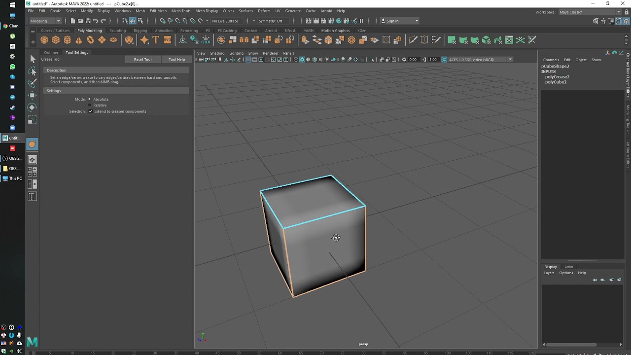 Maya Crease Tool
