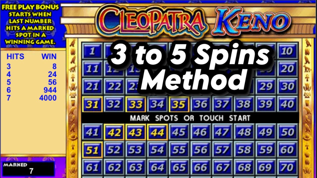 Попробуйте знаменитый метод розыгрыша джекпота &laquo;3-5 вращений&raquo; в игре Cleopatra Keno.