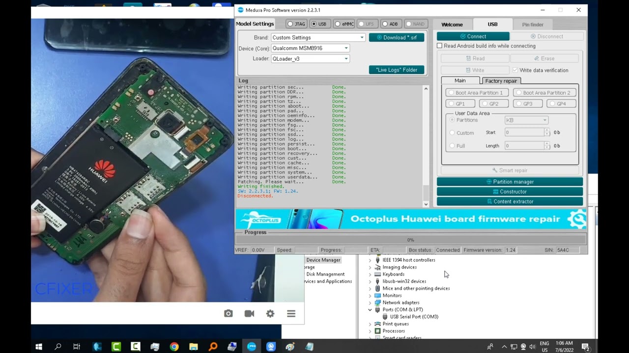 HUAWEI Y635-L21unbrick fix dead, flash xml file Medusa