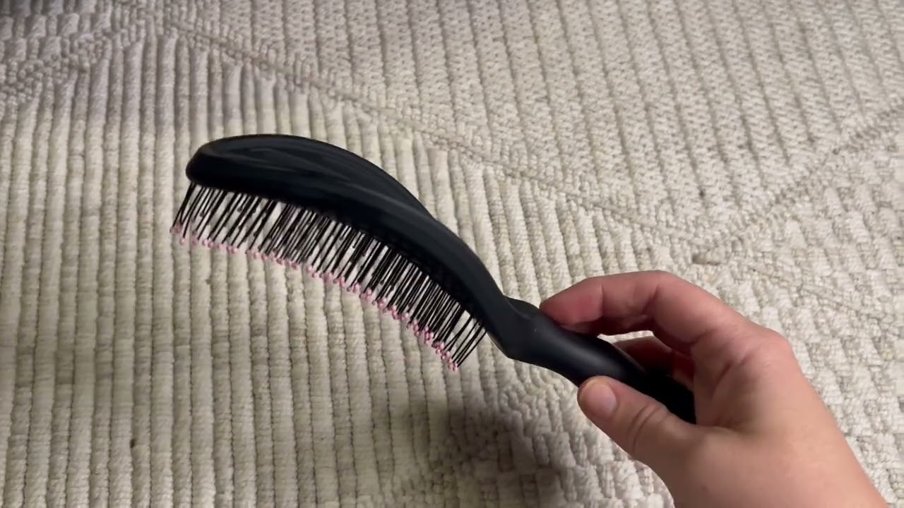 Detangling brush makes styling a breeze!