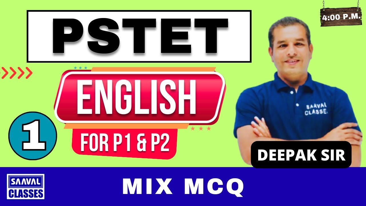 Lec-1 English Pedagogy | MIX MCQs | PSTET-2025 | Punjab TET | SAAVAL: 99888-32392
