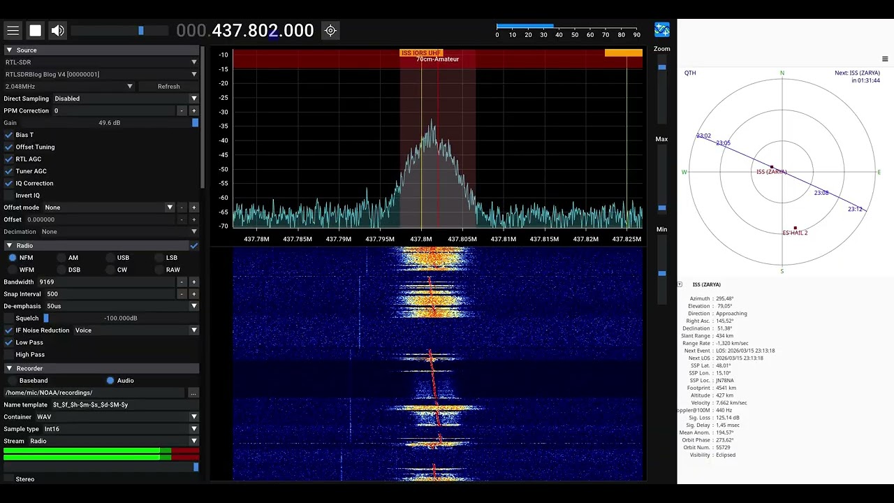👨‍🚀🛰️ ISS IORS 20260315 2202-2214 UTC #ariss #spacestation #hamradio (see description)
