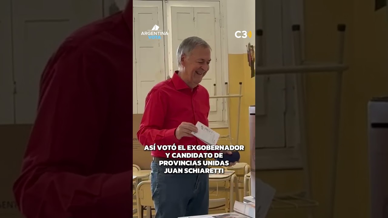 As&iacute; voto el exgobernador de C&oacute;rdoba Juan Schiaretti en el colegio Domingo Savio 🗳️