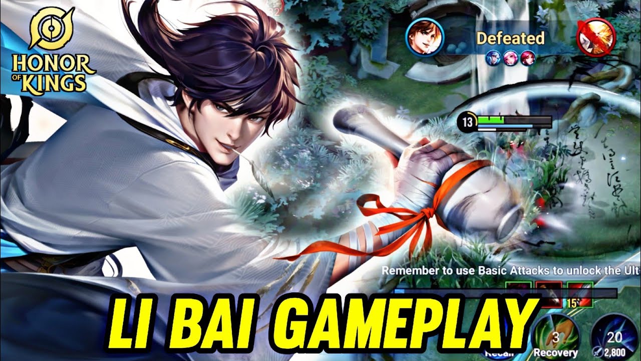 HOK : LI BAI GAMEPLAY | IN JUNGLE - HONOR OF KINGS