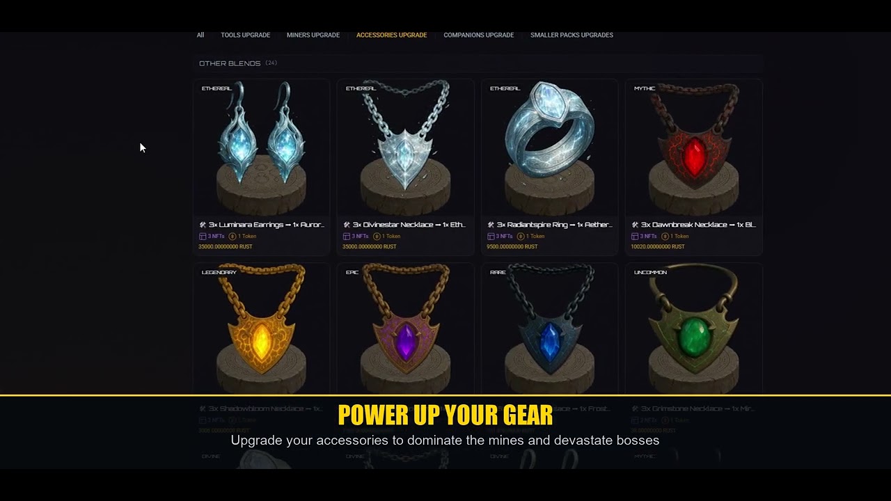 Rustveil Mining RPG | Mine. Forge. Dominate. | WAX Blockchain NFT Game