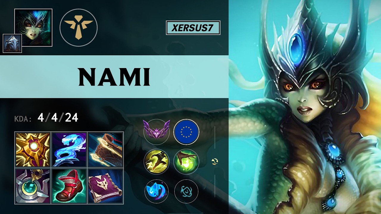 (XERSUS7) Nami Support vs Nautilus - EUW Master Patch 26.13