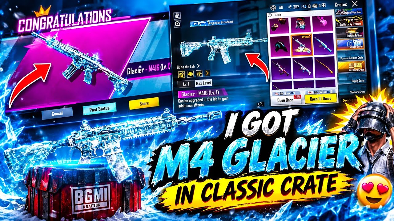 😱FINALLY BACK! M416 GLACIER IN CLASSIC CRATE 🔥🤯 | BGMI NEW CLASSIC CRATE OPENING! NEW CLASSIC CRATE
