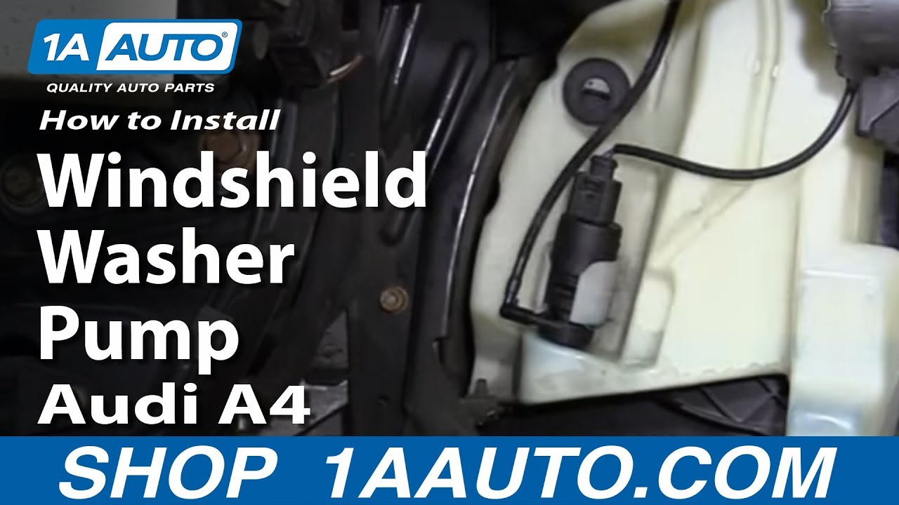 How to Replace Windshield Washer Pump 98-10 Audi A4