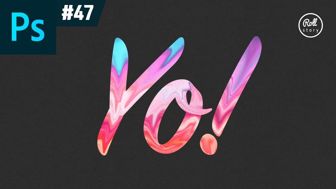 포토샵 강좌 #47 - 페인트 느낌 타이포그래피
