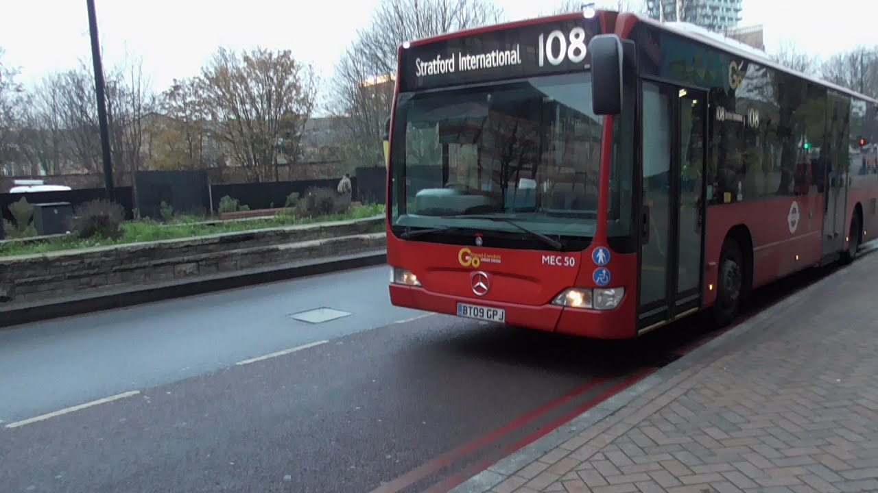 108 Full London Bus Route: Lewisham Shopping Centre -  Stratford International  Go Ahead Part 1