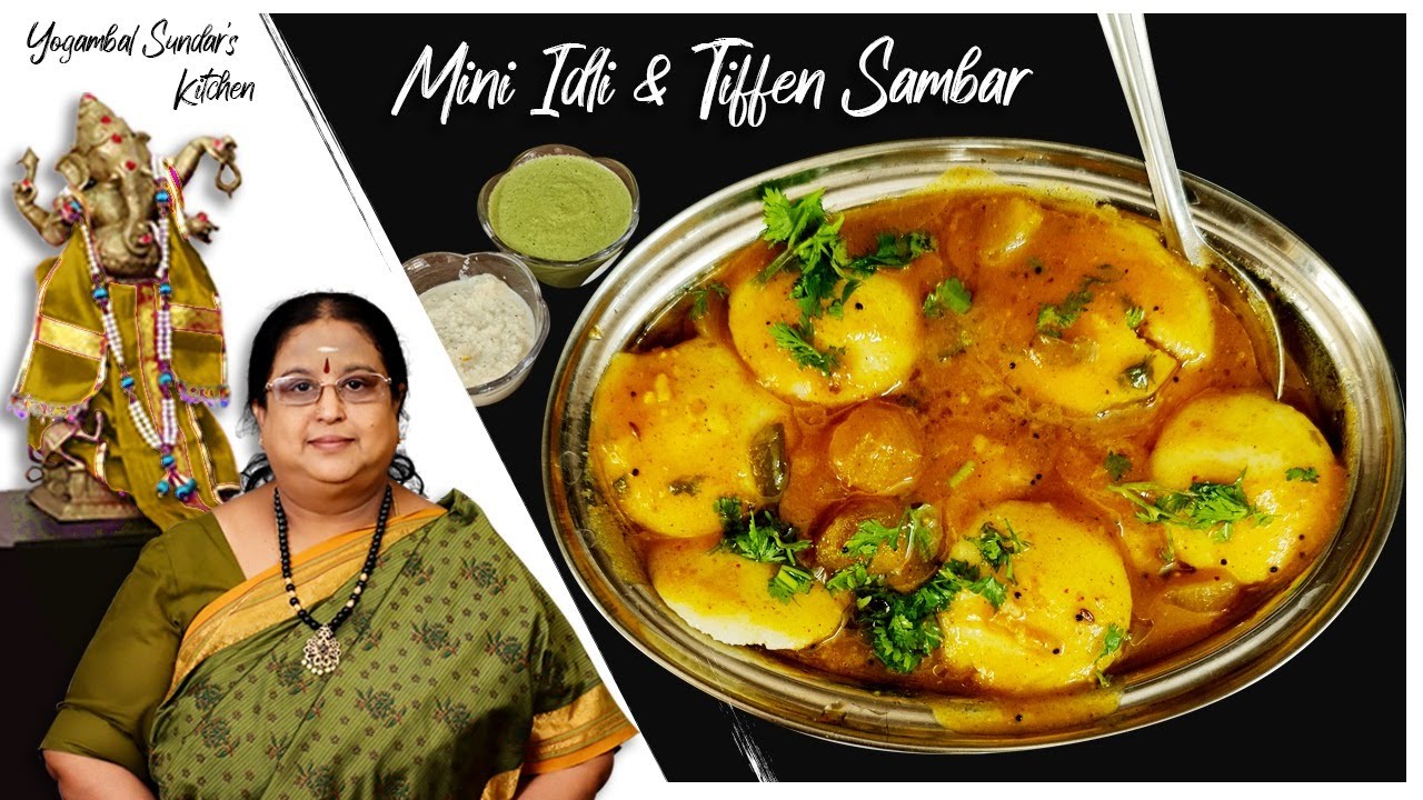 Recipe 383: Mini Idli with Tiffin Sambar (without dhal)