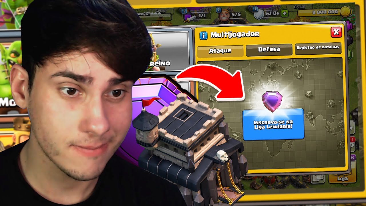 ME INSCREVI NA LIGA LENDÁRIA NO CV9, ATAQUES INCRÍVEIS!! CLASH OF CLANS