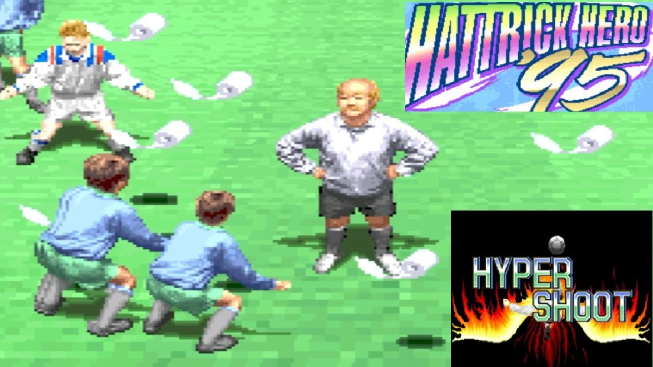 Hattrick Hero (TAITO 1995): Full gameplay, how to perform Hyper Shoot, Super Shoot. Secrets, Extra.