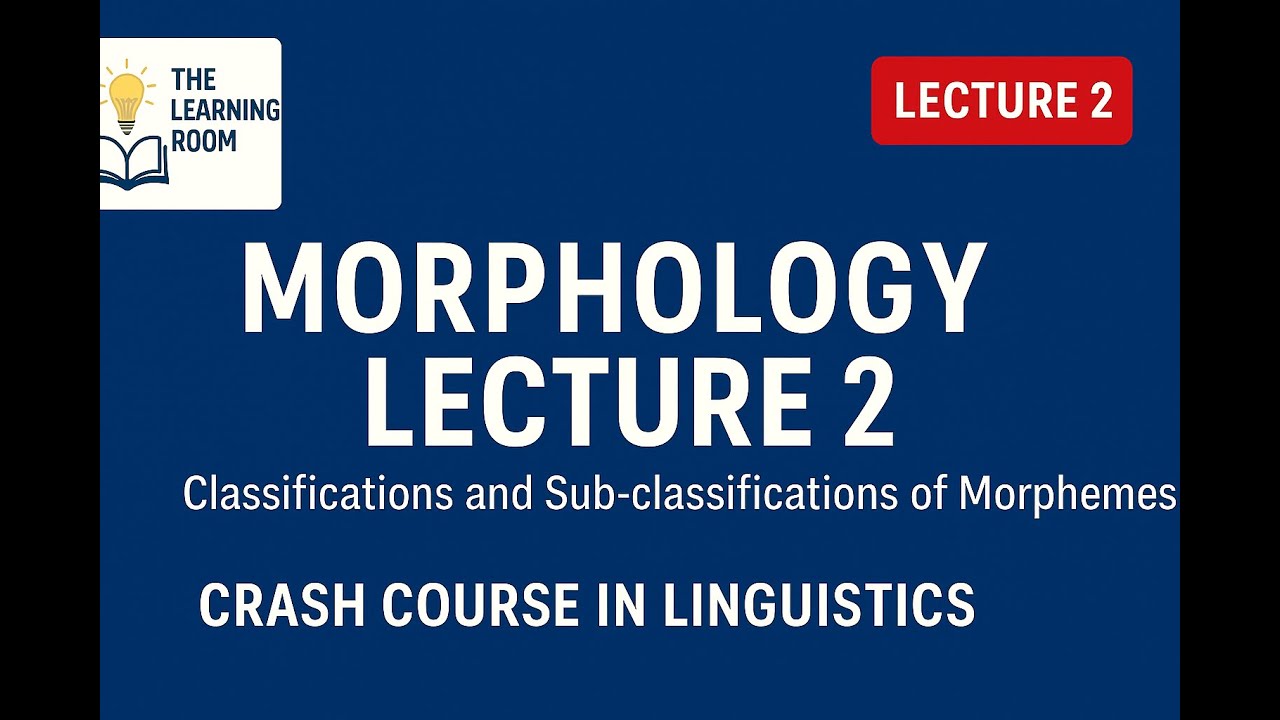 Morphology Lecture 2: Free and Bound Morphemes Explained | Types of Morphemes in Linguistics