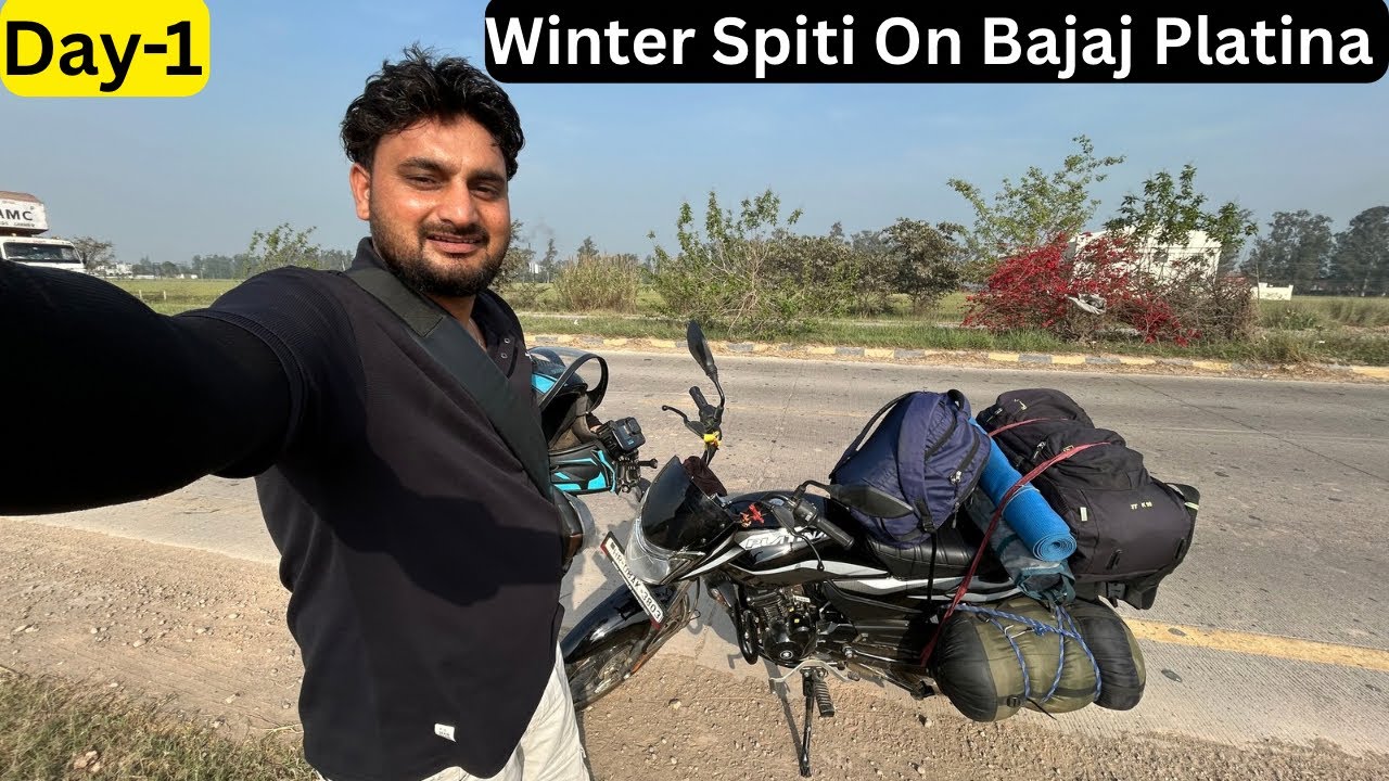 क्या इस बाईक से जा पाऊँगा |Winter Spiti Ride On Bajaj Platina Day -2 |LahaulSpiti HimachalPradesh