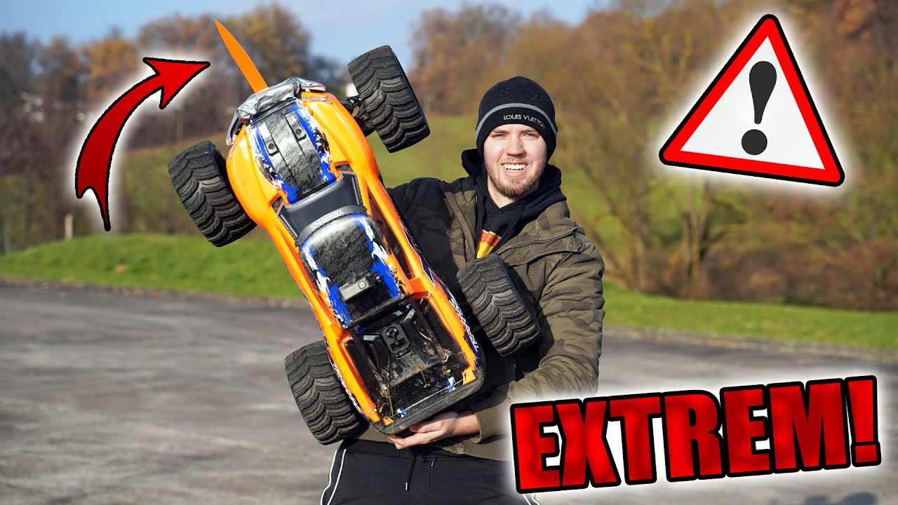 1000€ RC AUTO mit 2 MESSER TUNEN! - Gefährlichster XMAXX der WELT 😱 | Highspeed Crash gegen Melone!